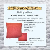 download knitting pattern - Textured heart cushion knitting pattern
