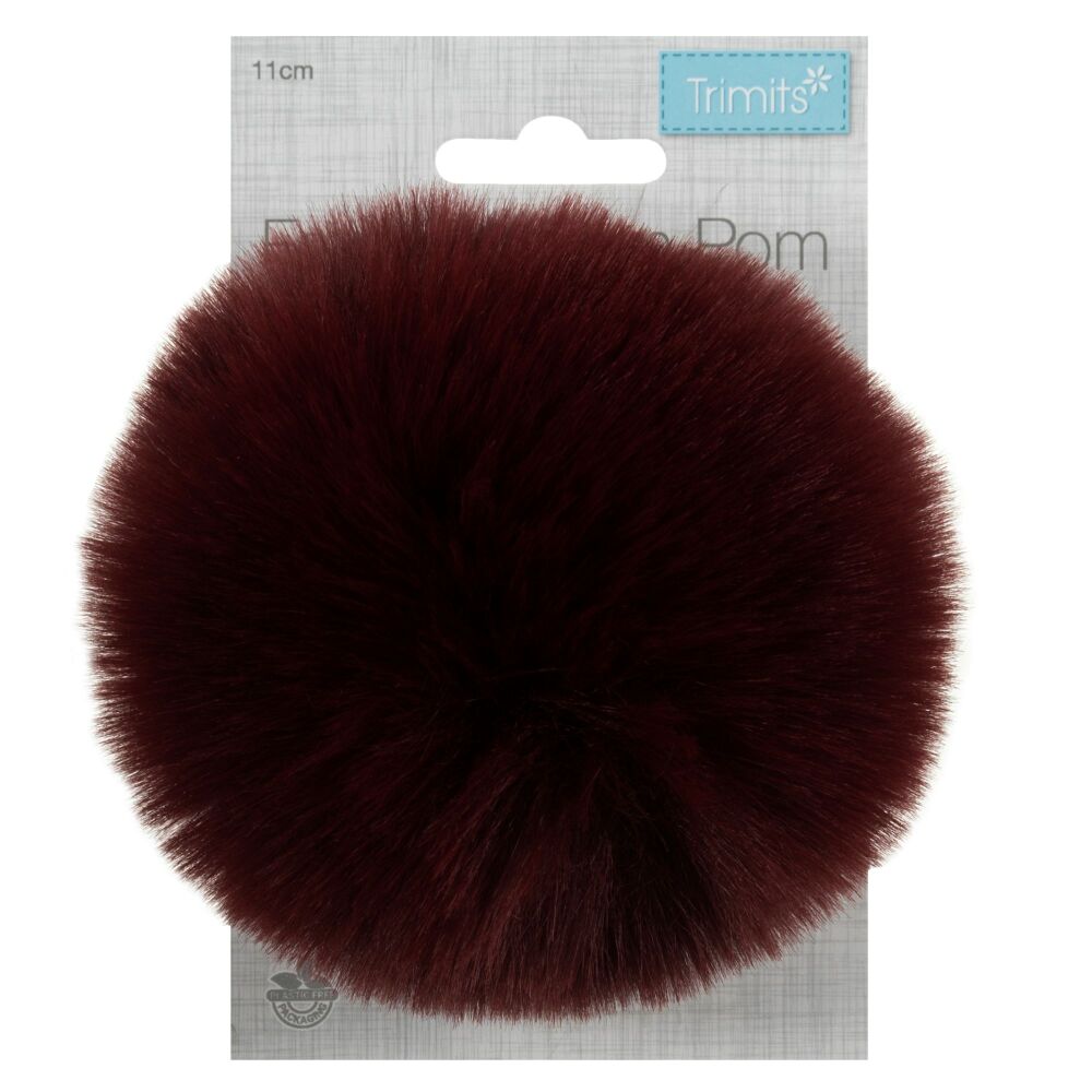 Trimits pompom - 11cm - Burgundy - TTPOM12/BURG