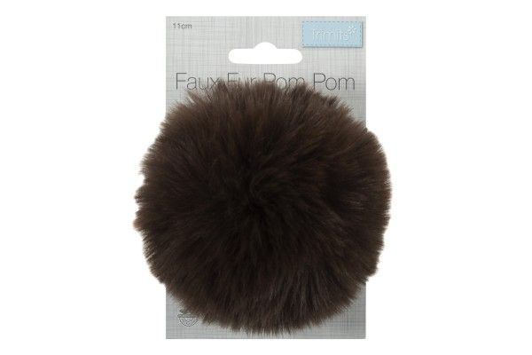 Trimits pompom - 11cm - Brown - TTPOM12/BRN