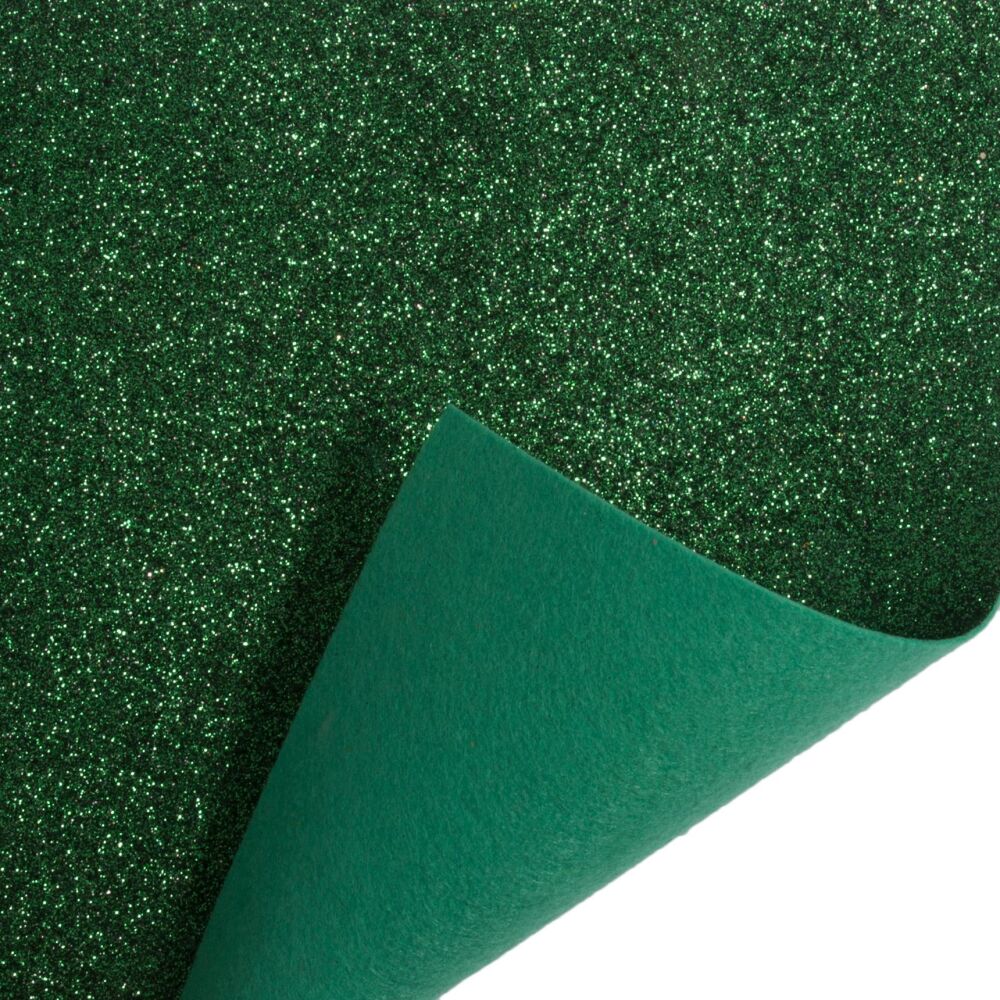 Trimits Glitter Felt Sheet - Green