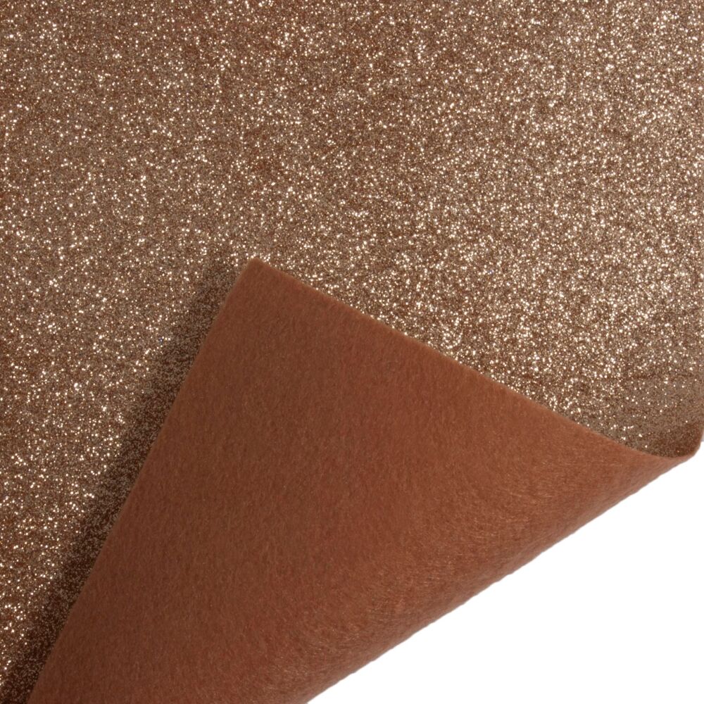 Trimits Glitter Felt Sheet - Rose gold