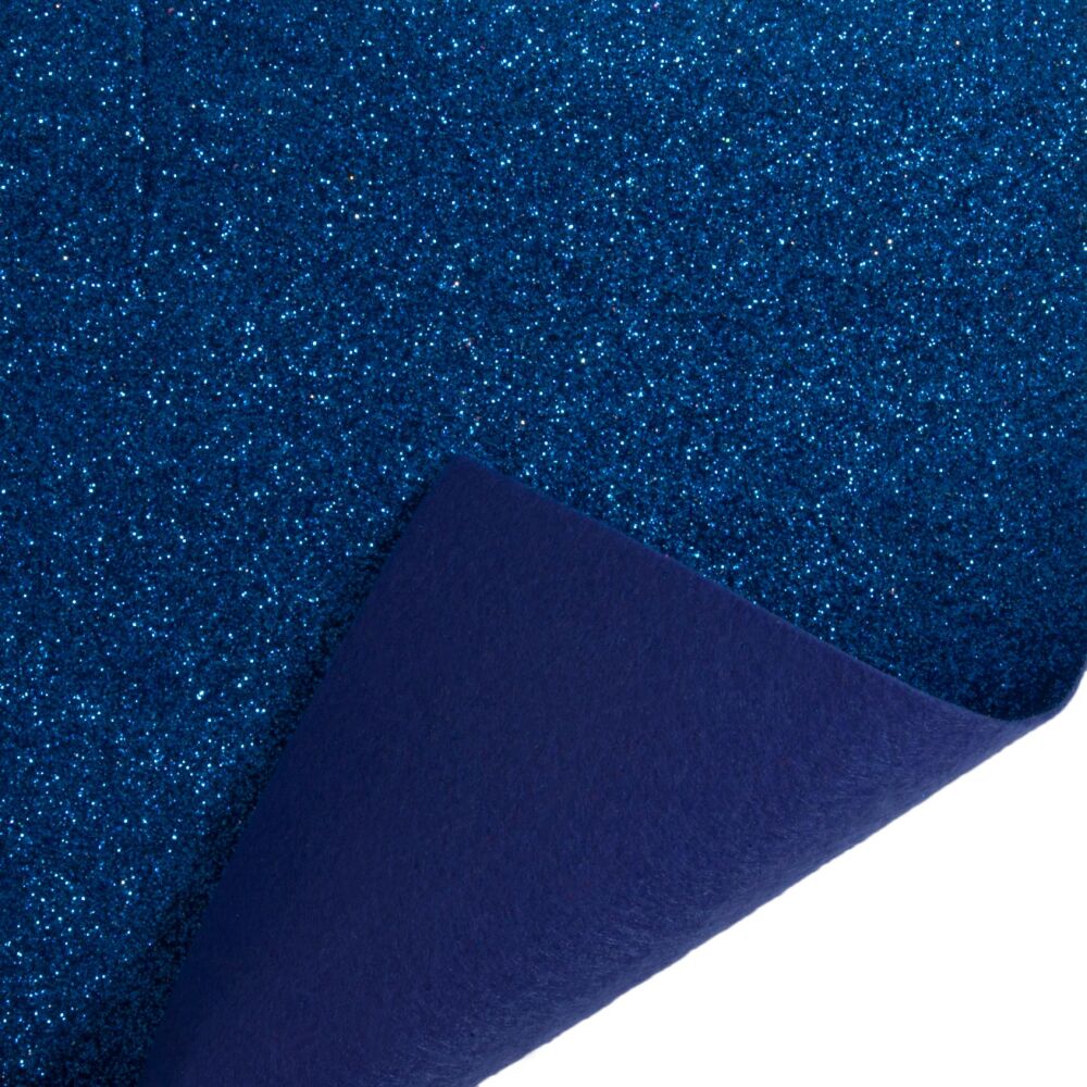 Trimits Glitter Felt Sheet - Royal Blue
