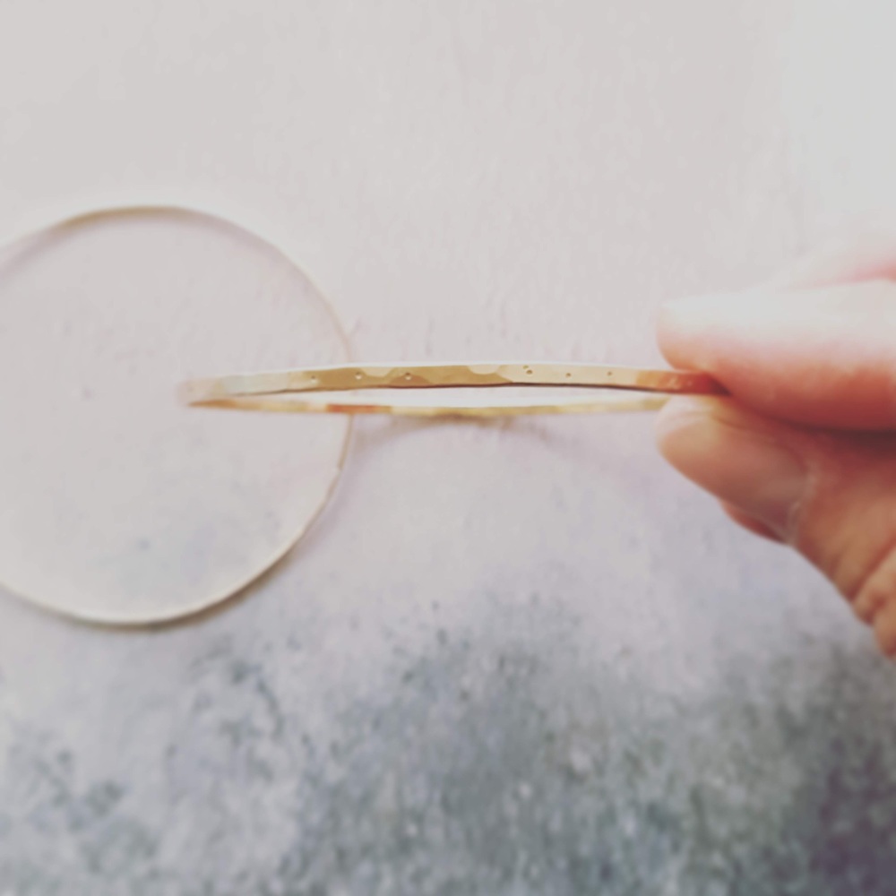 Solid best sale gold bangle