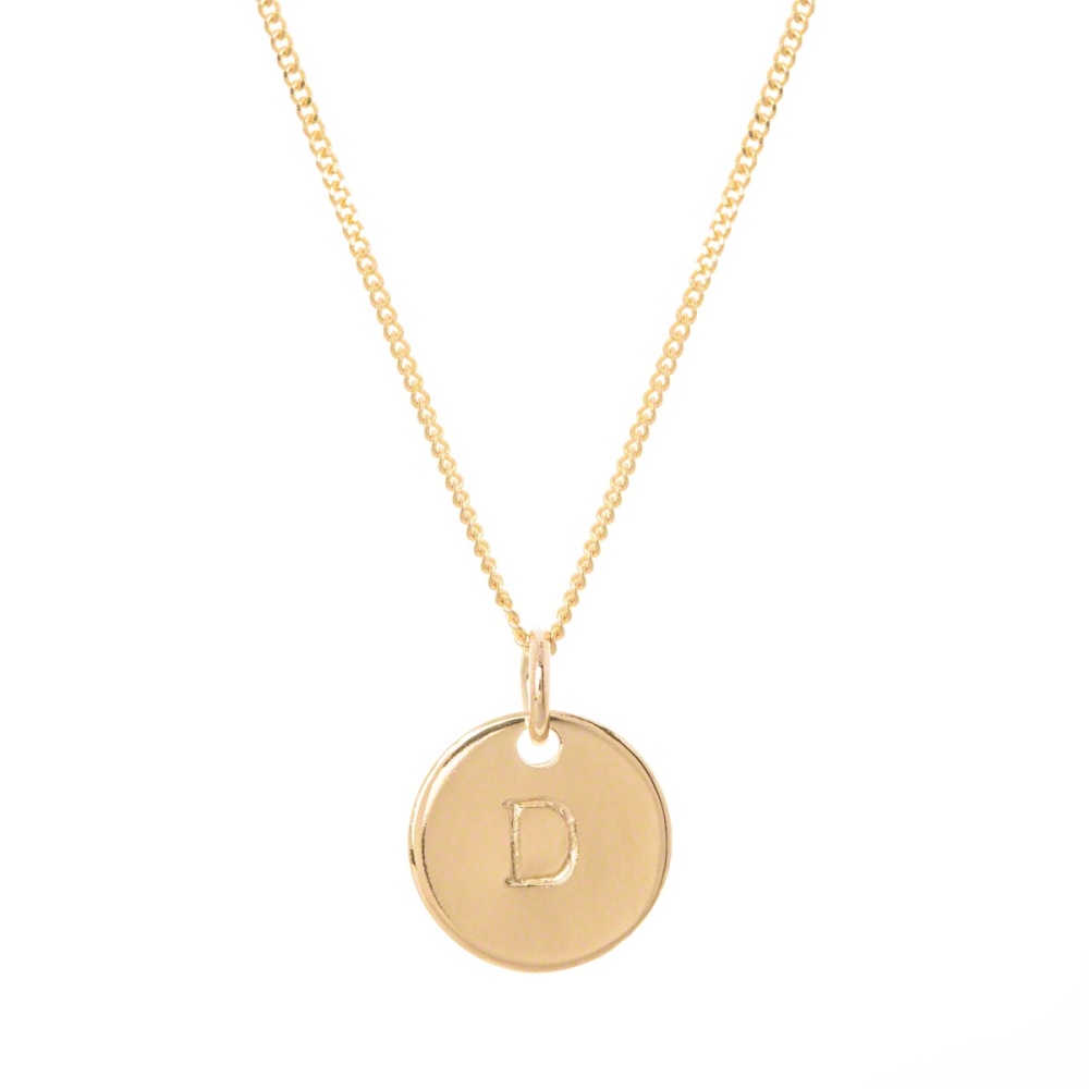 9ct Gold Personalised Initial Pendant - Necklaces | Vanessa Plana