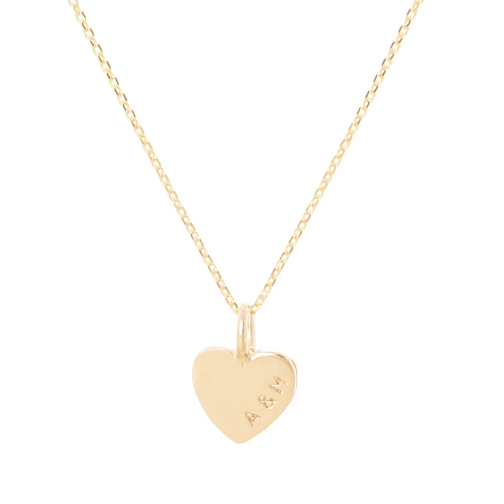 Teeny Tiny Personalised Gold Heart Necklace