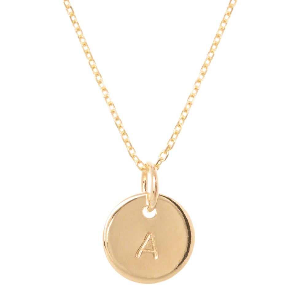 Teeny Tiny Gold Initial Necklace