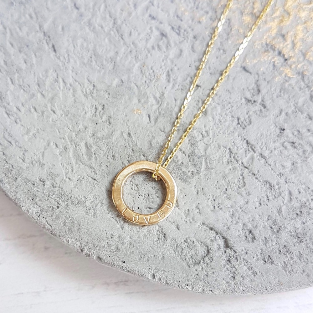 Teeny Tiny Gold Circle Necklace