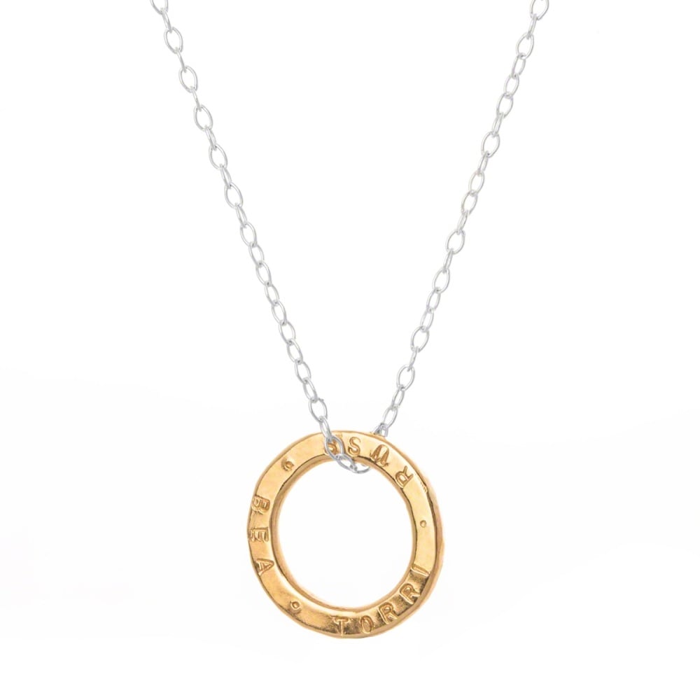 Personalised Gold Circle Necklace