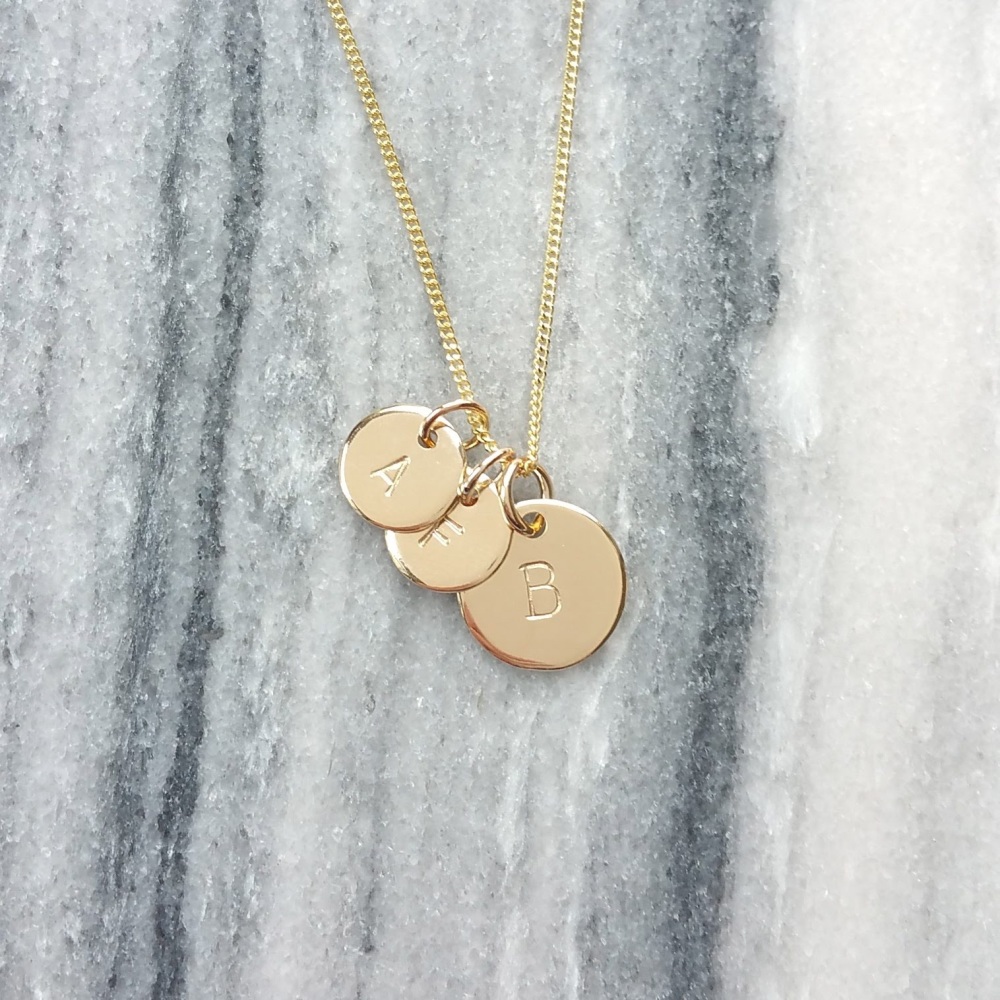 Gold Initial Family Necklace