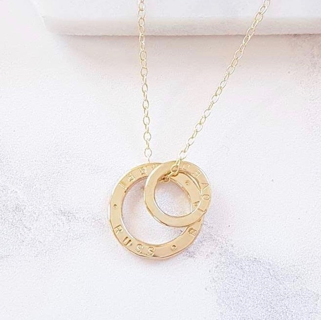 Gold Family Circles Necklace