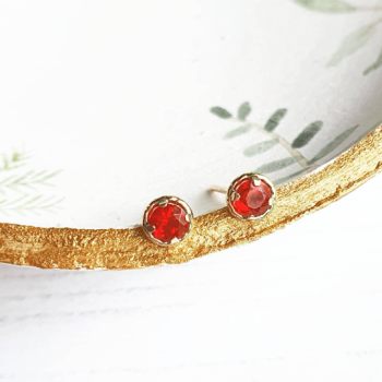 Ethical Mexican Fire Opal Stud Earrings
