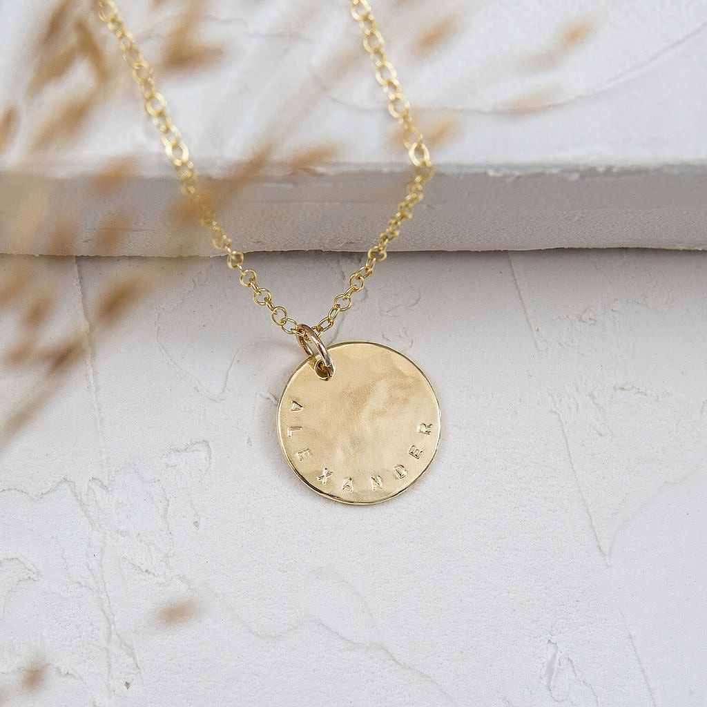 Gold Disc Necklace – Mary K Jewellery