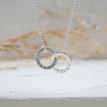 Linked by Love Silver Necklace