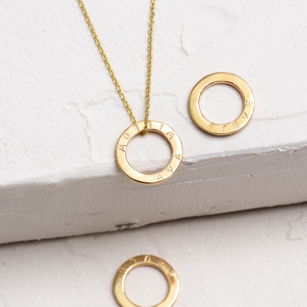 Classic Teeny Tiny Gold Circle Necklace