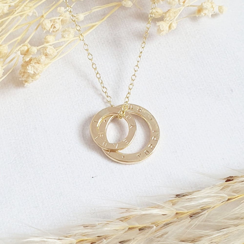 Classic Gold Family Circles Necklace