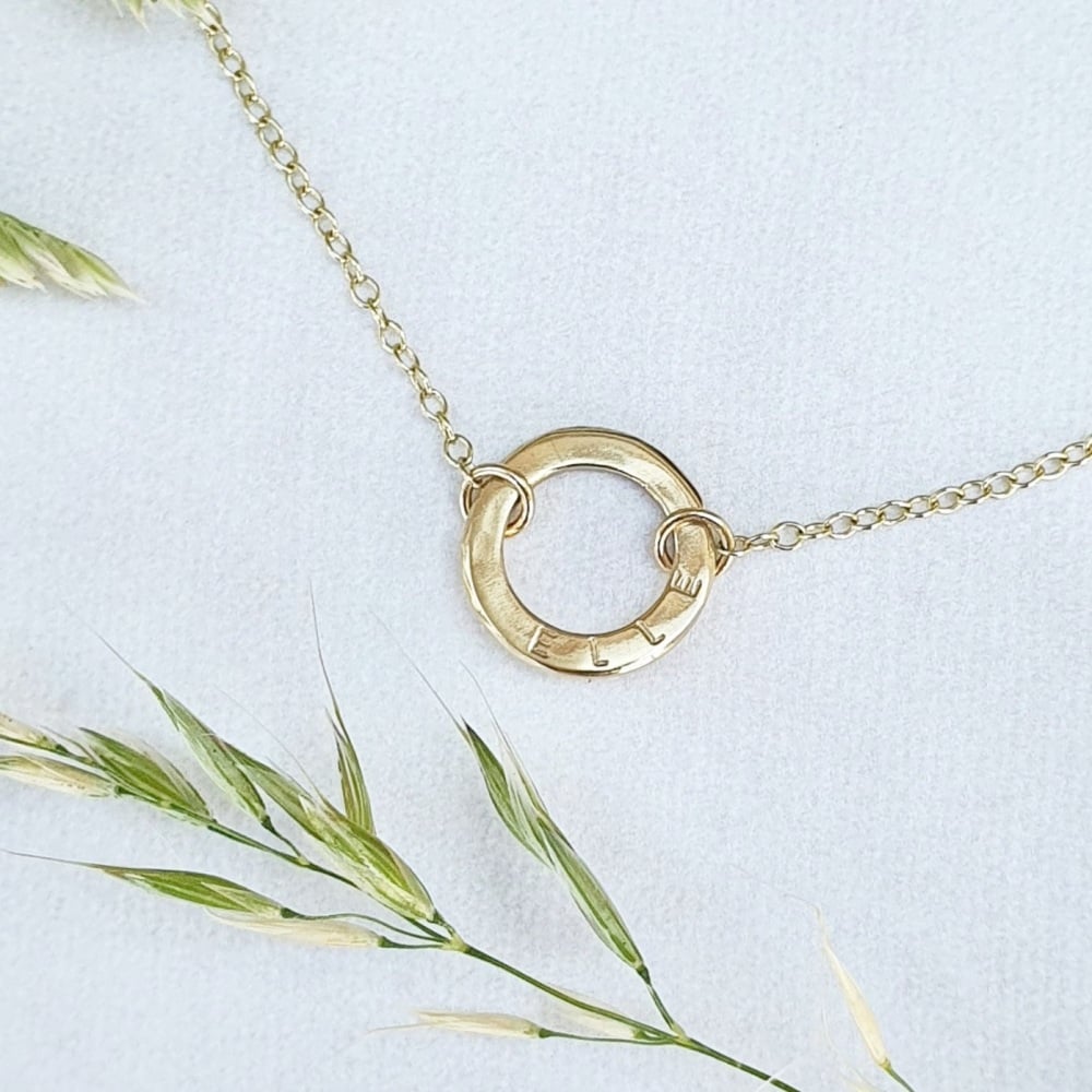 Teeny Tiny Gold Halo Necklace