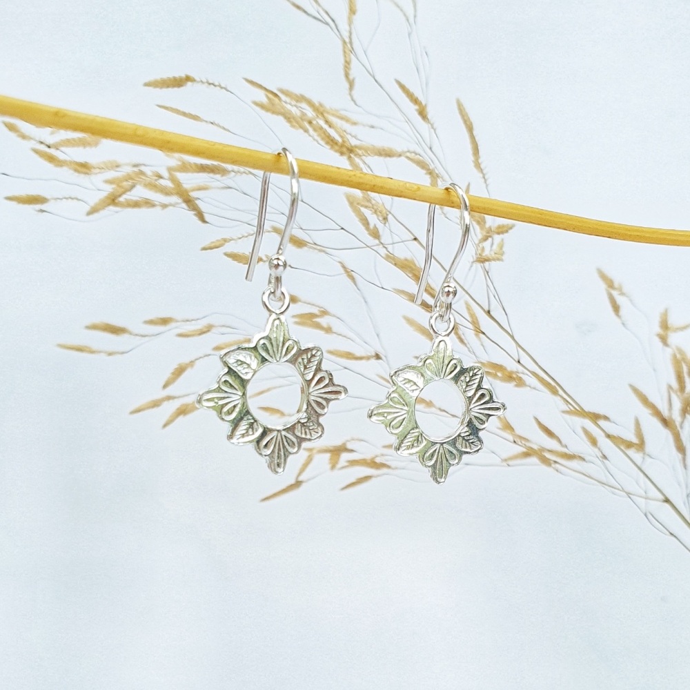 Solstice Garland Earrings - Recycled Silver