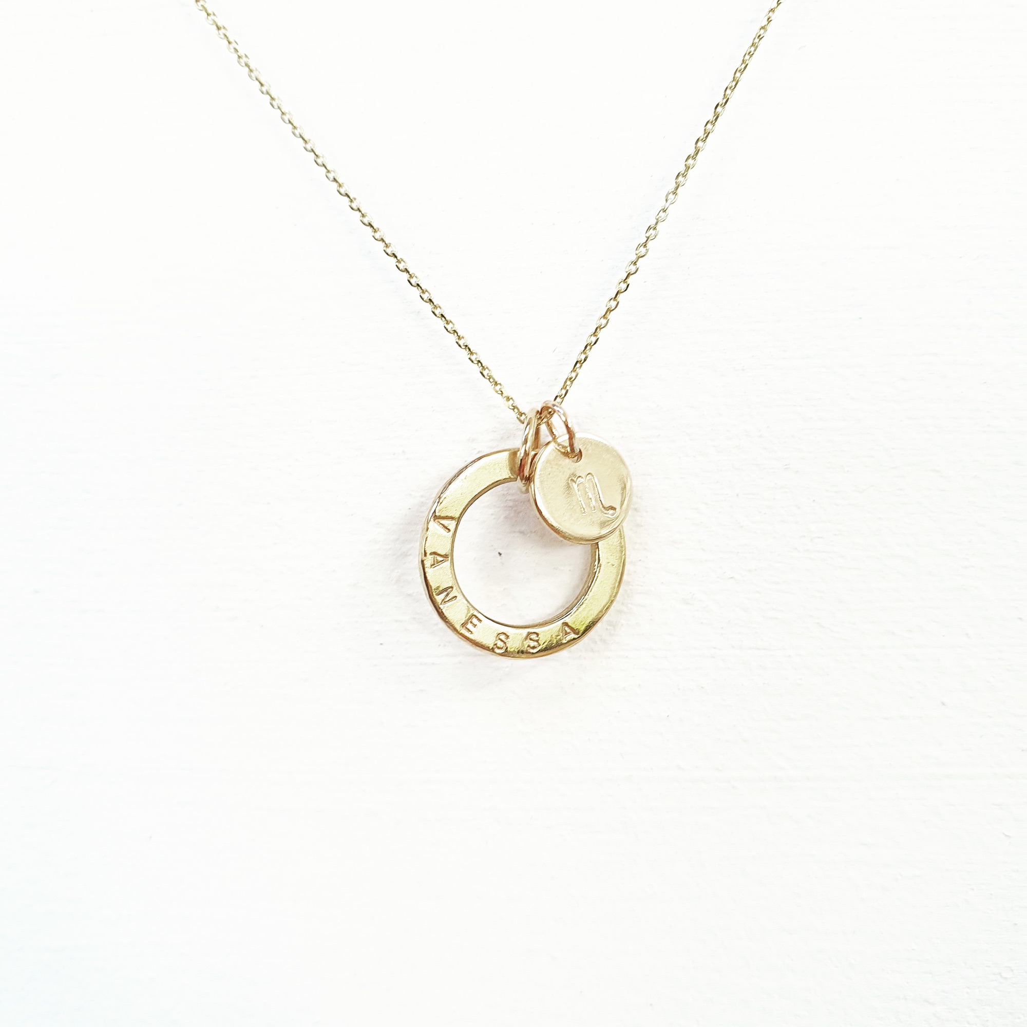 gold circle necklace