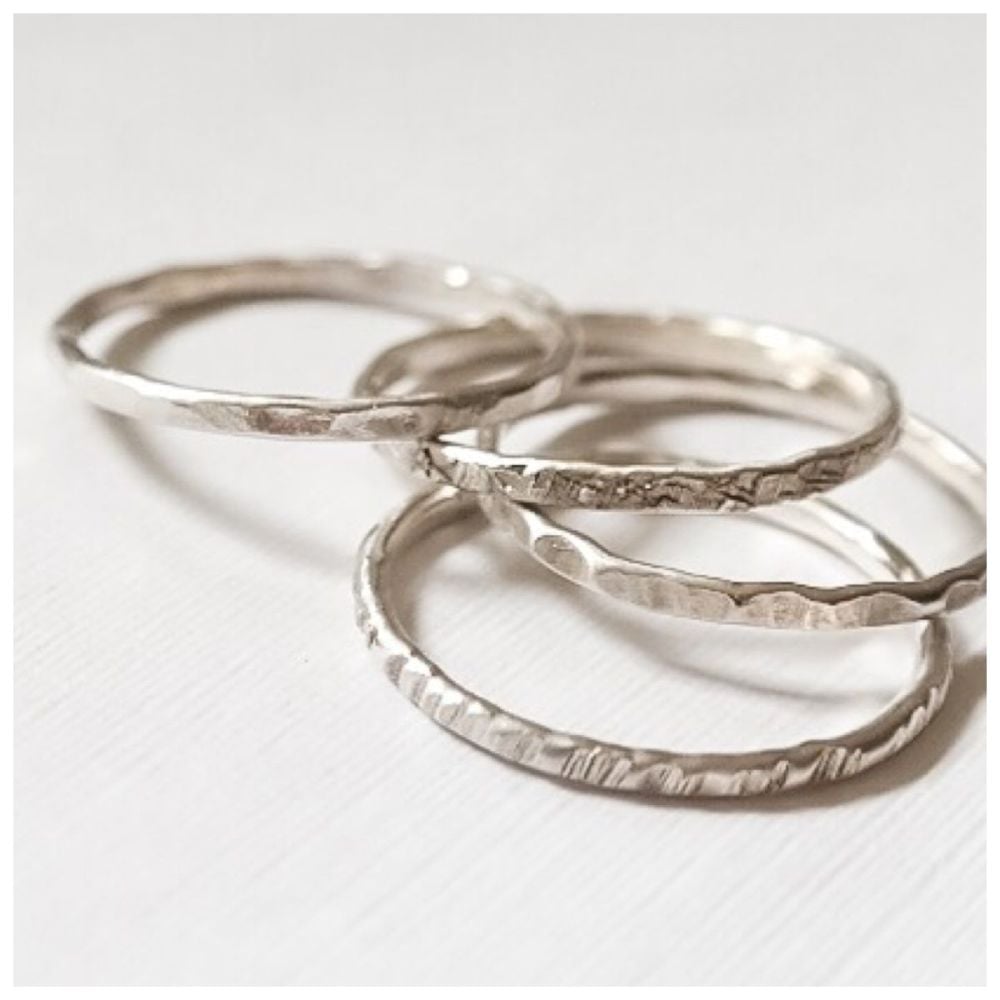 Skinny Sterling Silver Stacking Ring