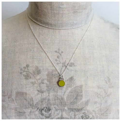 Colour Dot Pendant Sulphur Yellow (Large)