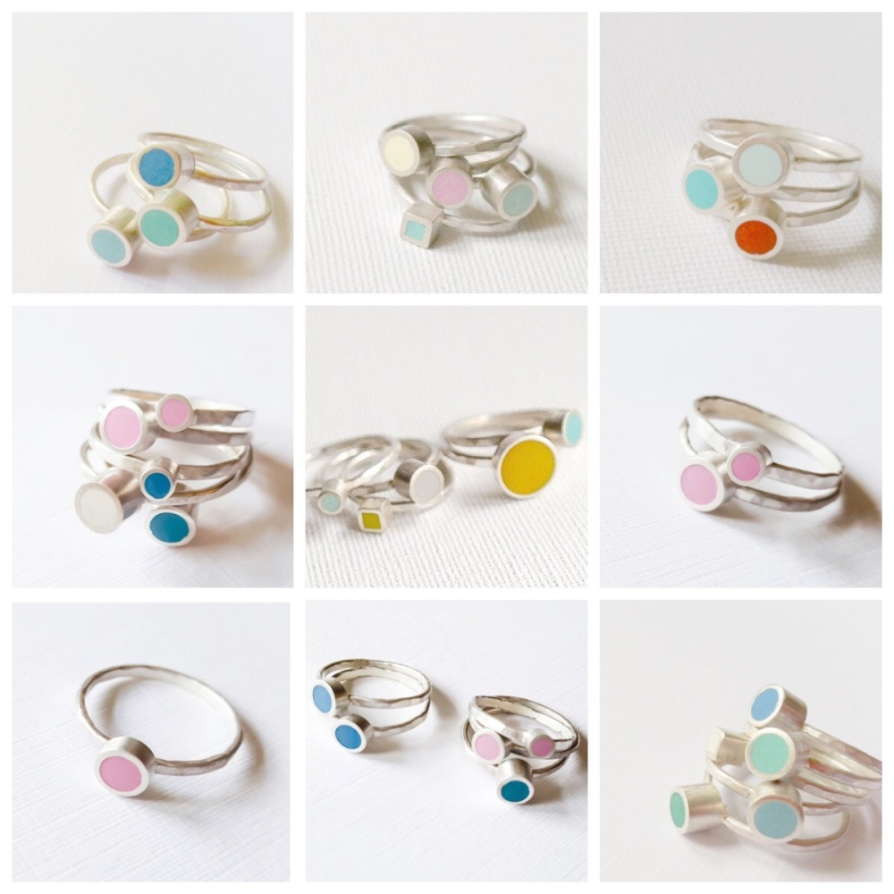 Stacking rings collage
