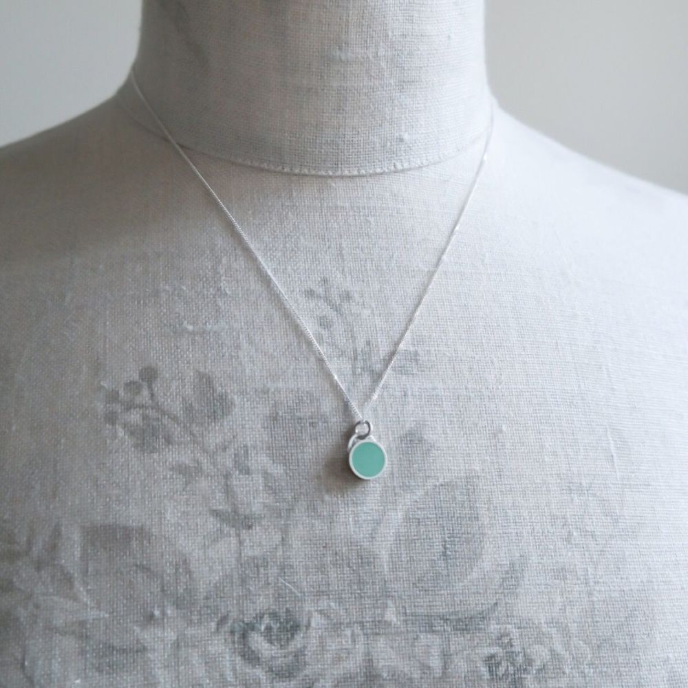 Colour Dot Pendant Almond Green (Large)