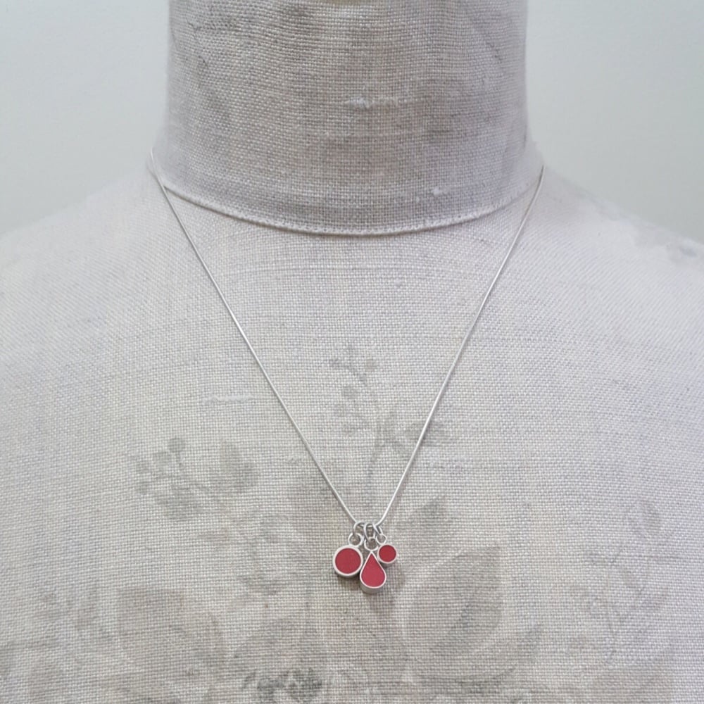 Trio Colour Drop Interchangeable Pendant Necklace (Choice of colours)