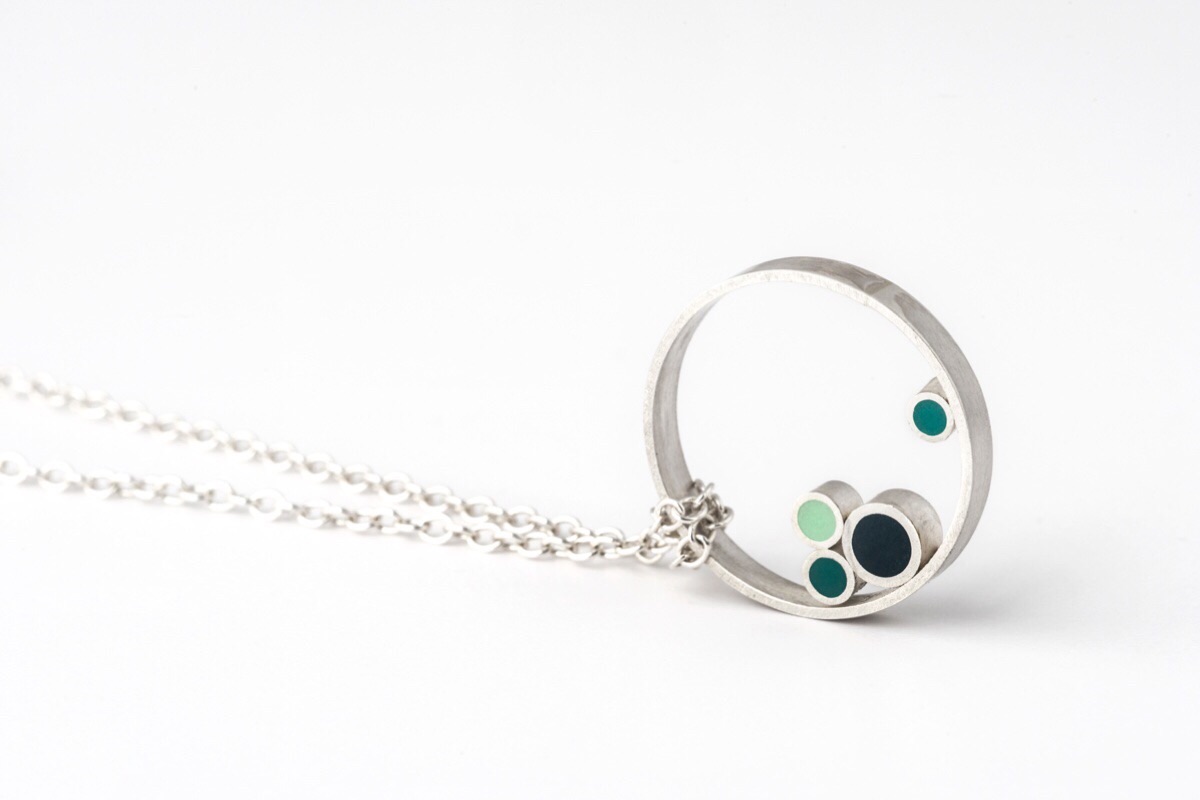 Contemporary pendant necklace Colour Designs