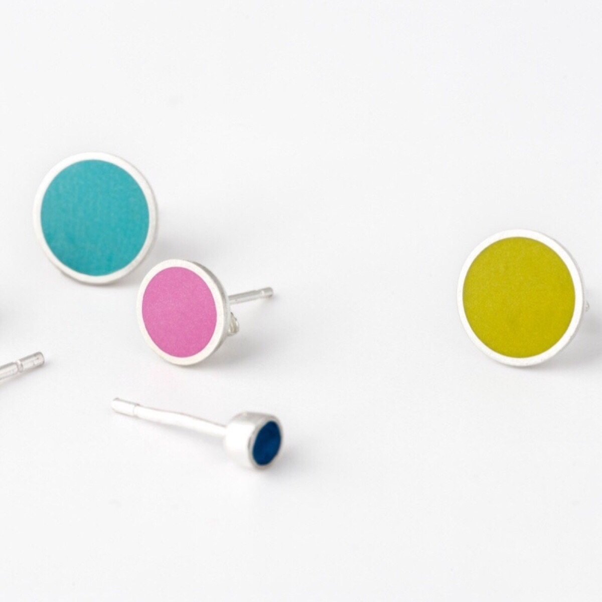 Colour Dot Stud Earrings by Colour Designs