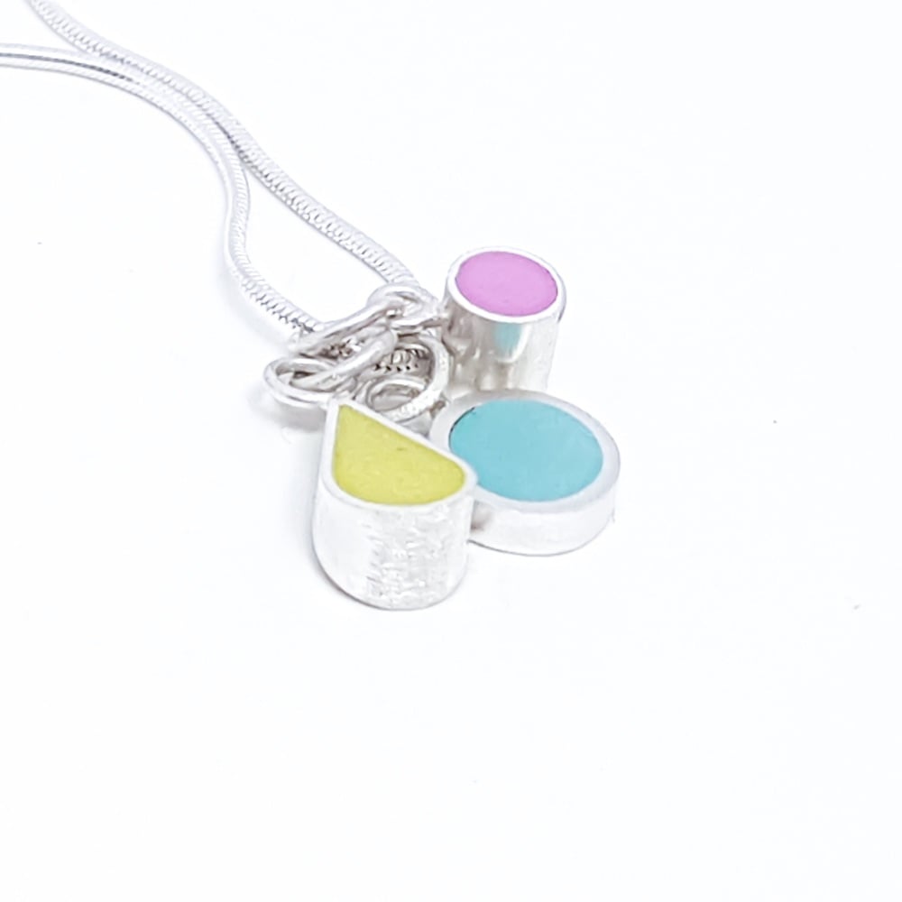 Trio Colour Drop Interchangeable Pendant Necklace (Choice of colours)