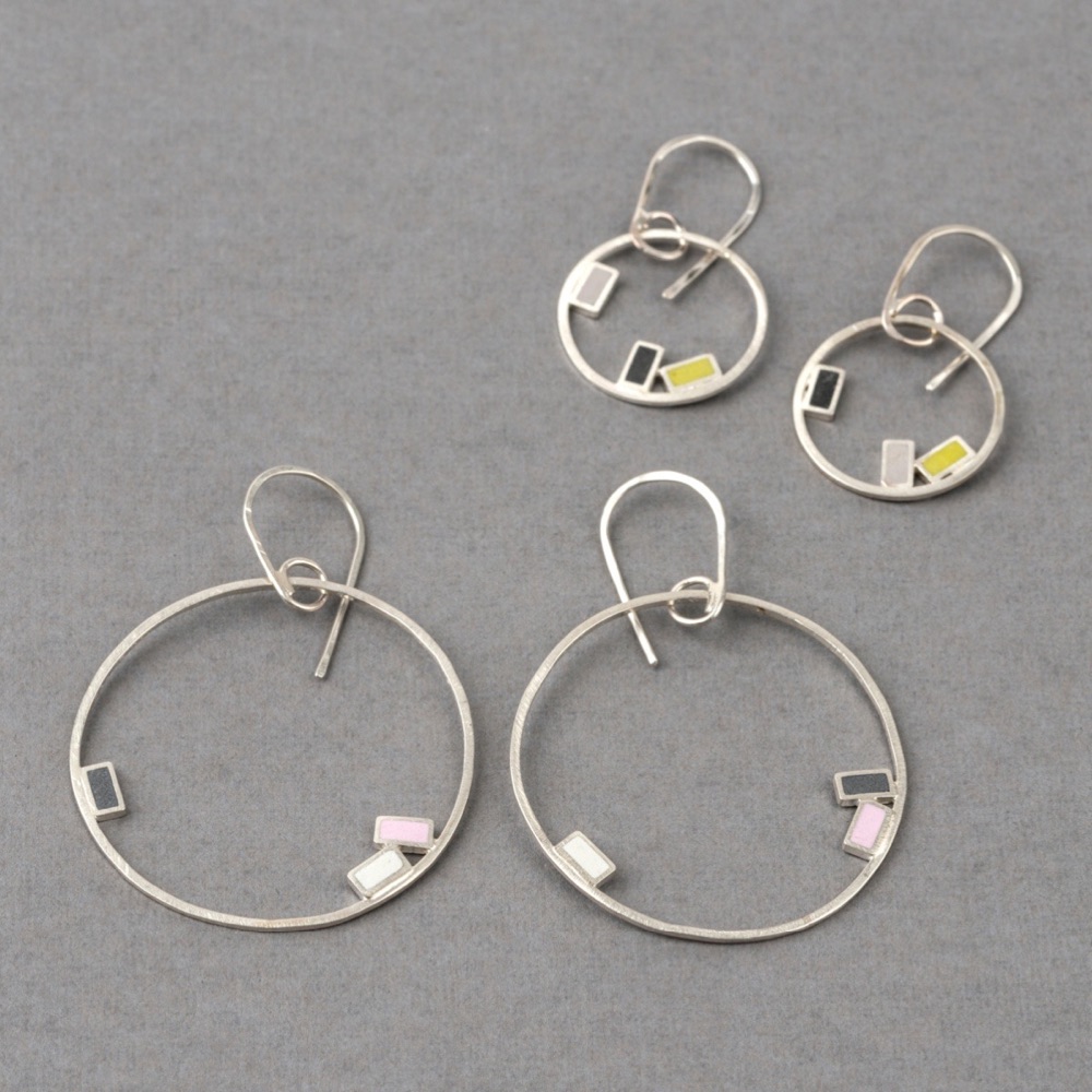 Colour Dot Hoop Earrings