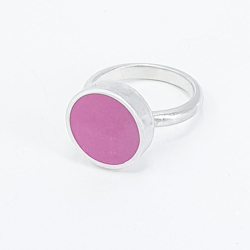 Hot Pink Colour Dot Ring 
