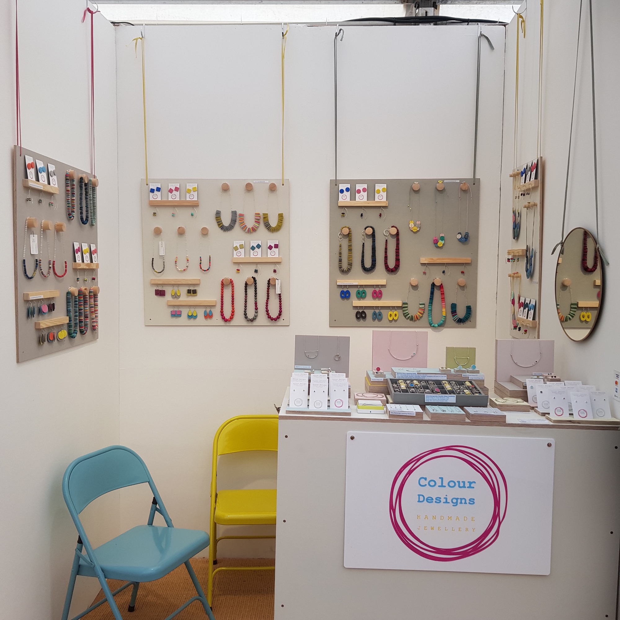 Colour Designs Jewellery Stand at Made by Hand Cardiff 2019 