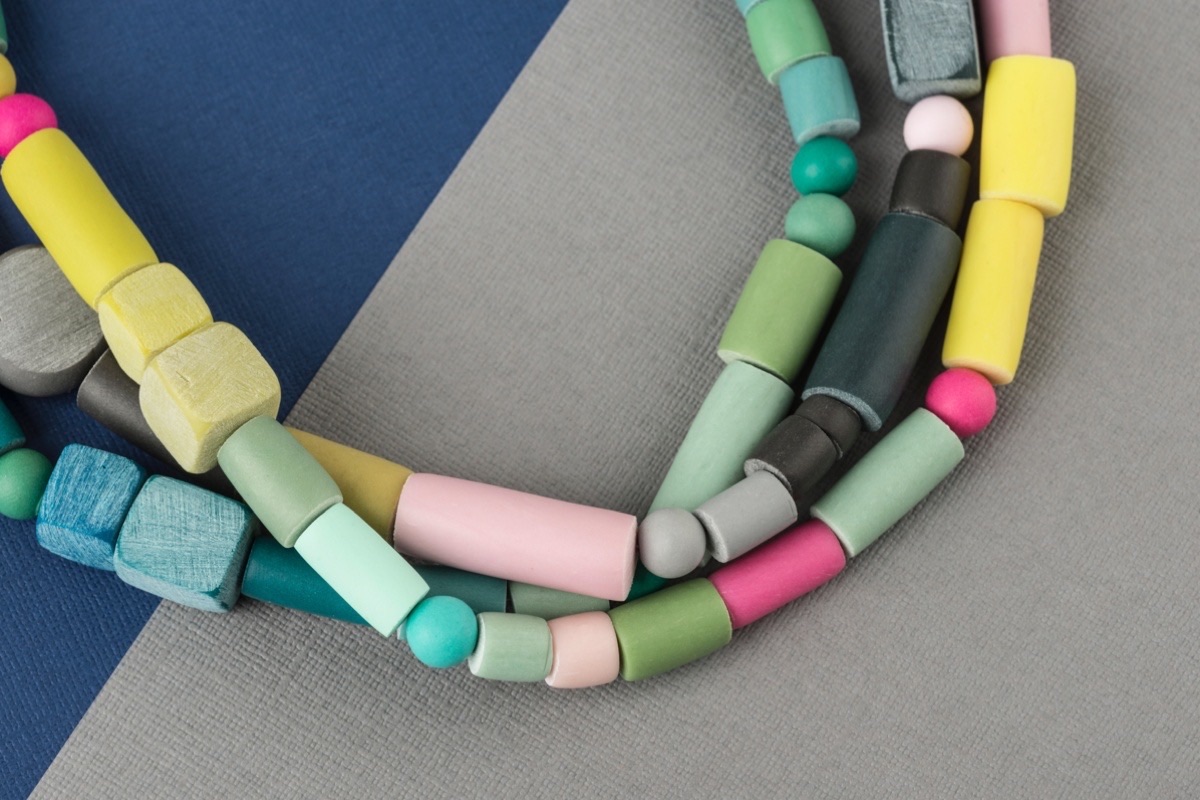 Handmade random shaped polymer clay beads