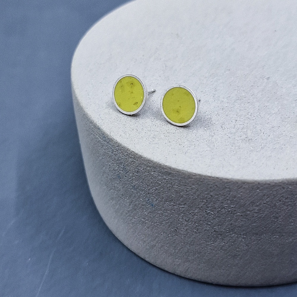 Colour Dot Studs - Large - Yellow