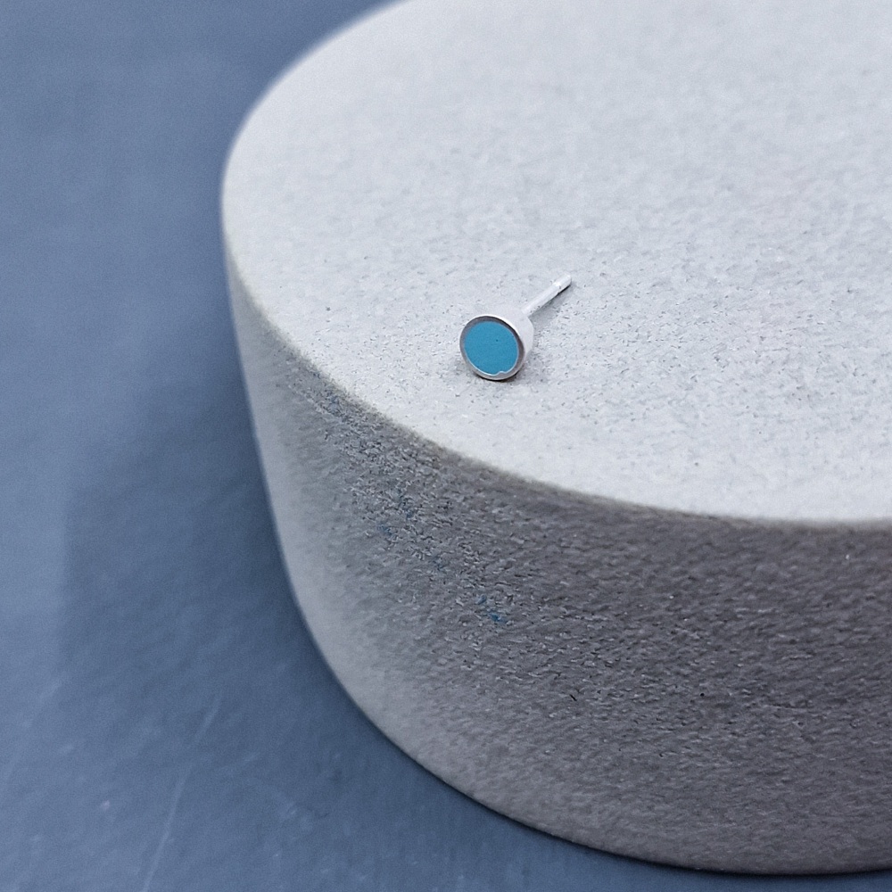 Colour Dot Stud - Solo Small Stud Turquoise