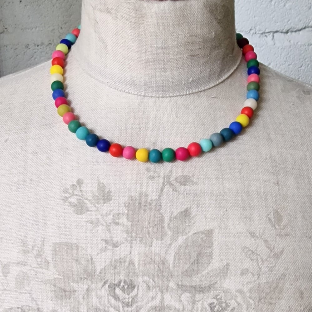 Tiny Bead Bright Multi Coloured Necklace