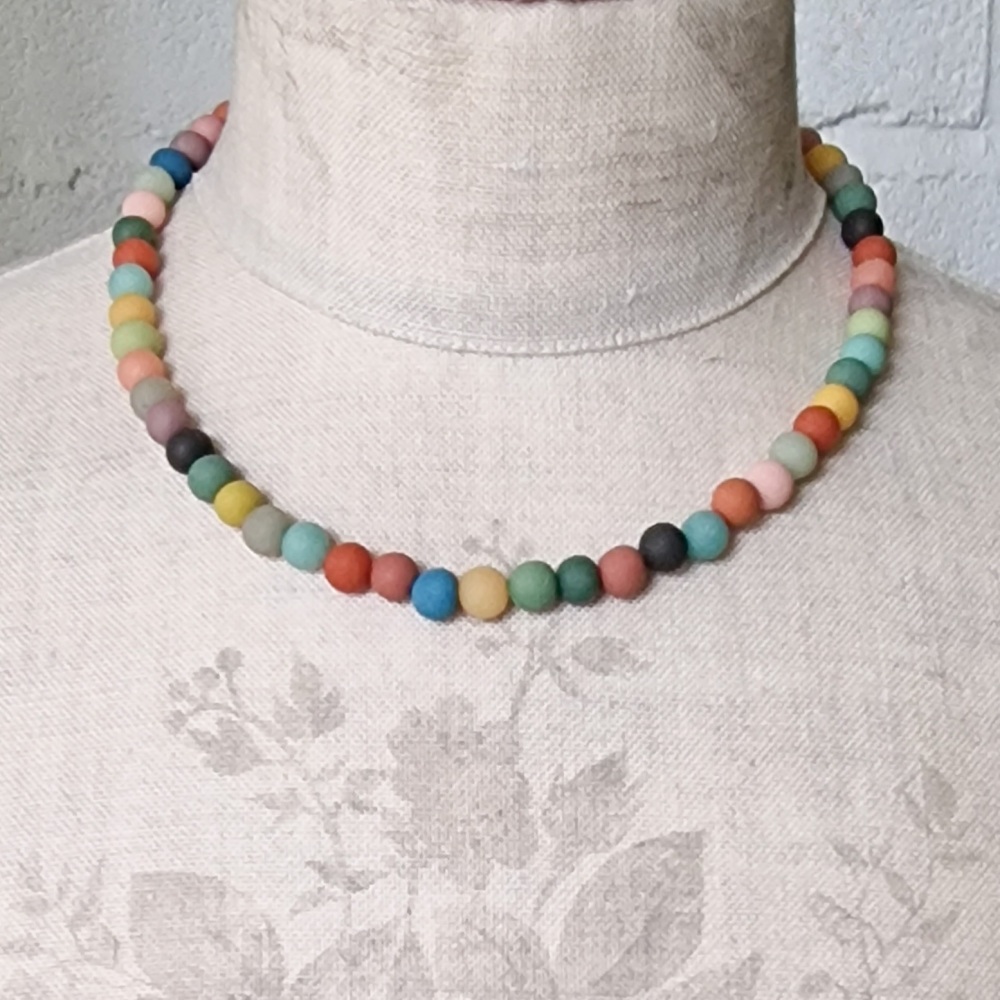 MADE TO ORDER: Chromatic Dialogue Part Two Tiny Bead Earth Pigments Necklace