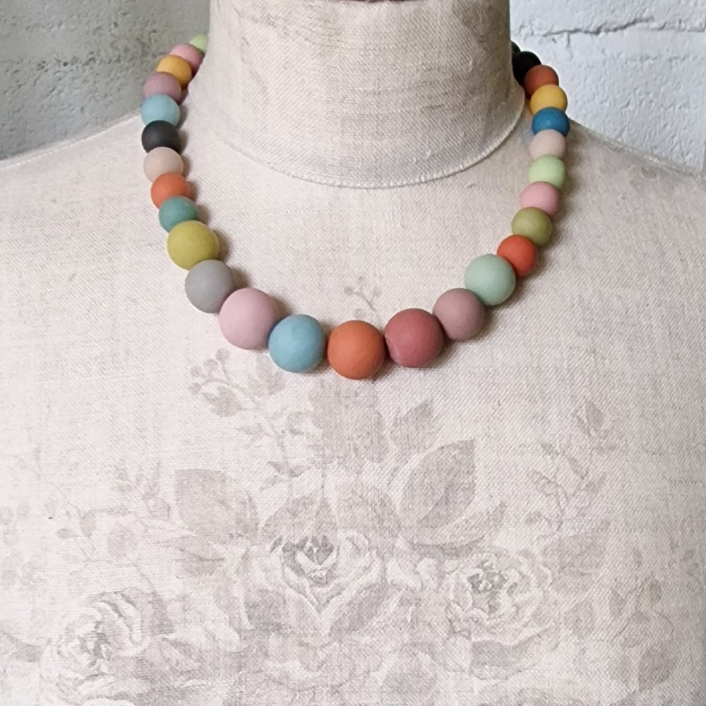 IN STOCK: Chromatic Dialogue Part Two - Graduated Bead Necklace in Earth Pigments