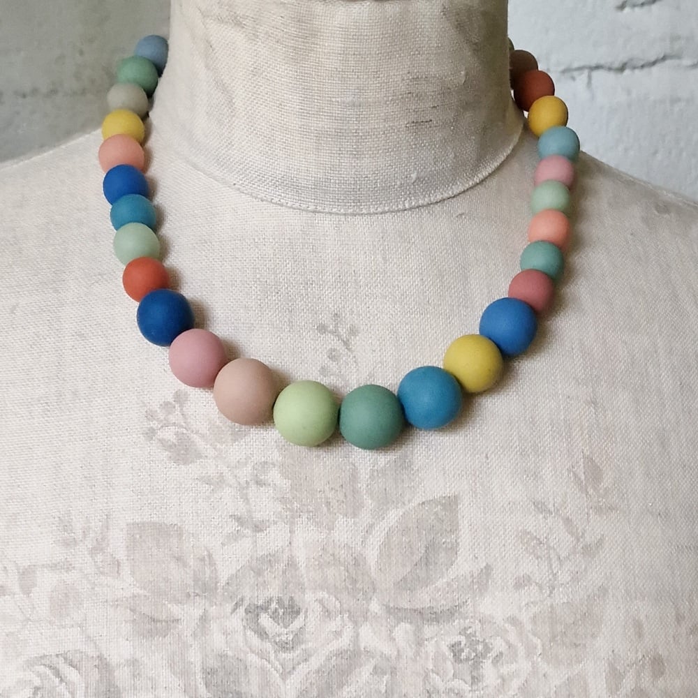 IN STOCK: Chromatic Dialogue Part Two - Graduated Bead Necklace in Earth Pigments