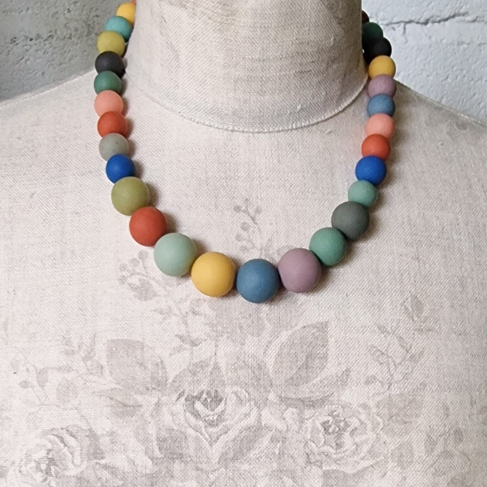 IN STOCK: Chromatic Dialogue Part Two - Graduated Bead Necklace in Earth Pigments