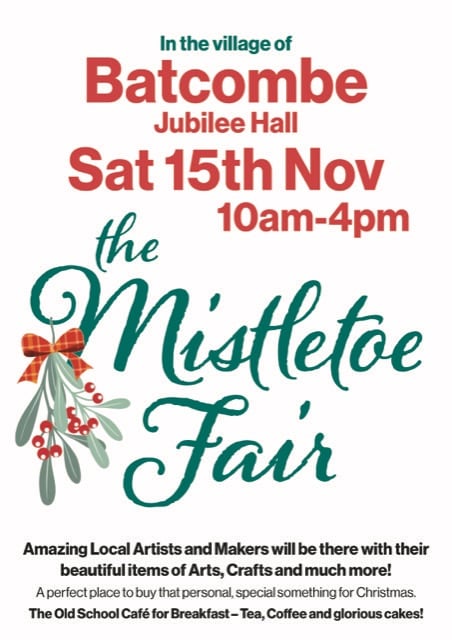 Batcombe Jubilee Hall Mistletoe Fair 15 Nov 25 
