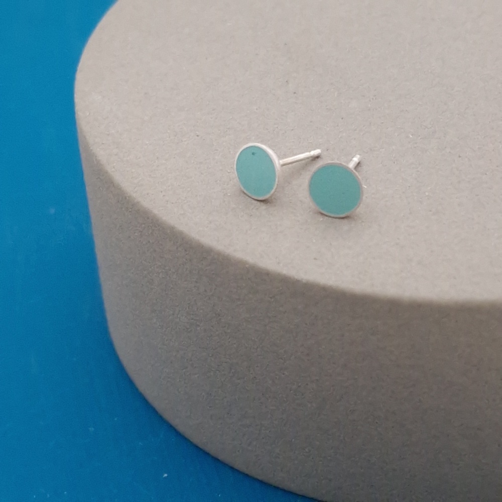 Colour Dot Studio Studs - Medium Turquoise