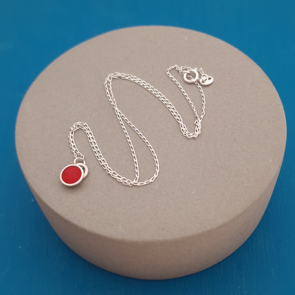 Colour Dot Pendant Medium Red