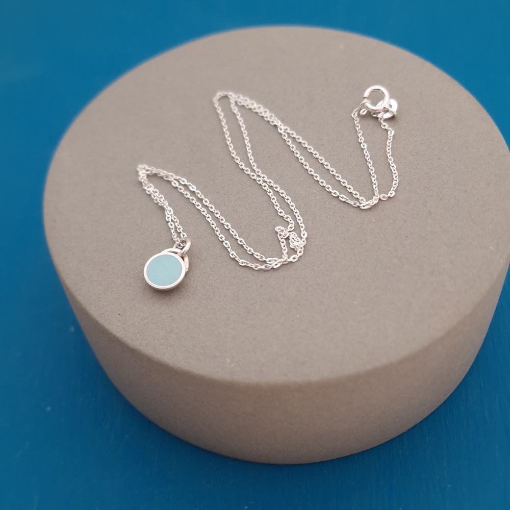 Colour Dot Pendant Medium Aqua
