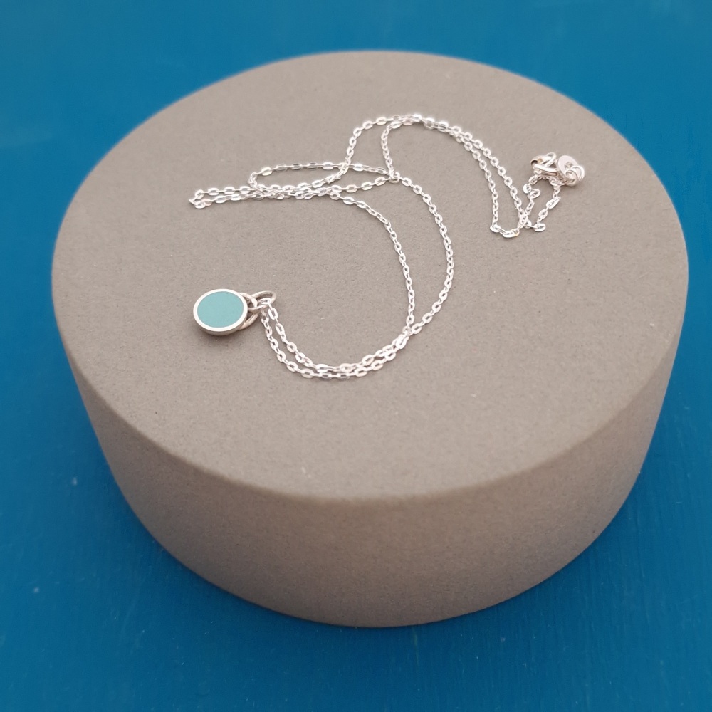 Colour Dot Pendant Medium Turquoise