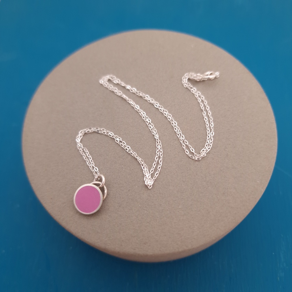 Colour Dot Pendant Large Pink