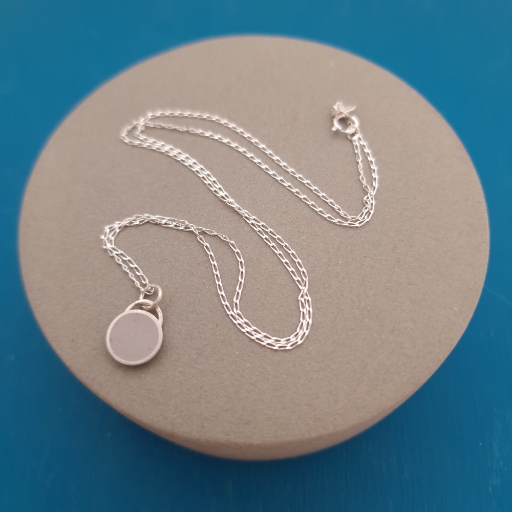 Colour Dot Pendant Large Pale Grey