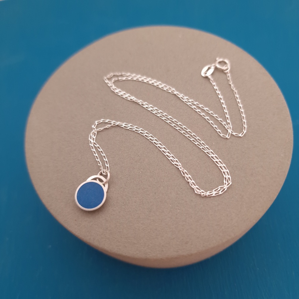 Colour Dot Pendant Large Blue