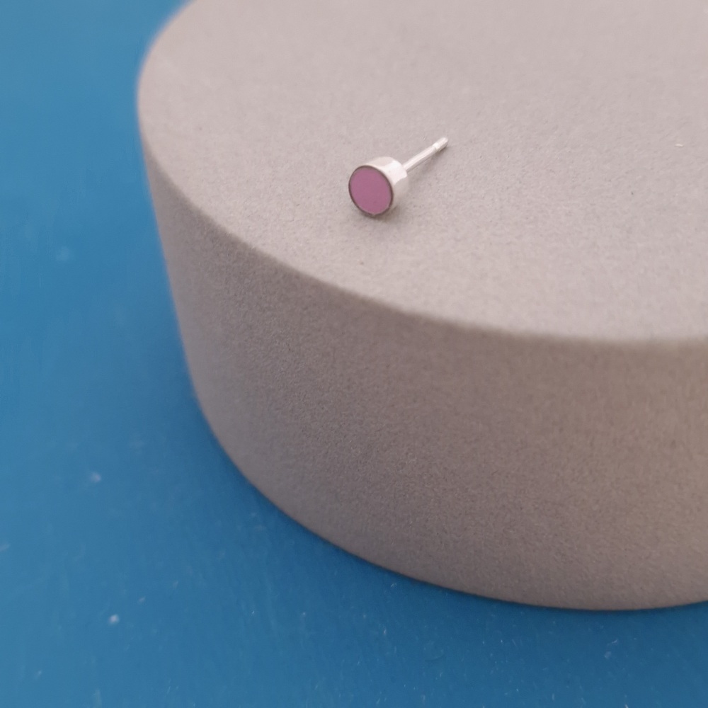 Colour Dot Stud - Solo Small Stud Pink